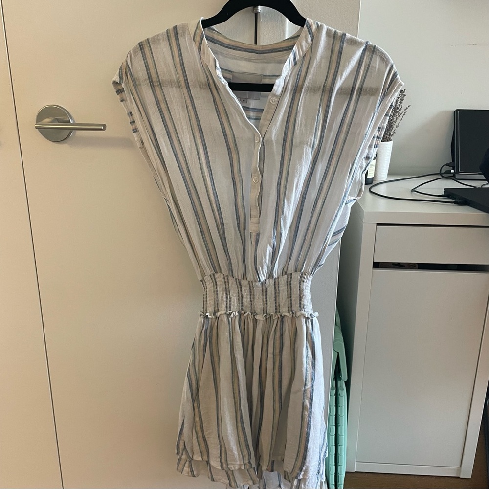 Rails Angelina Smocked-Waist Minidress